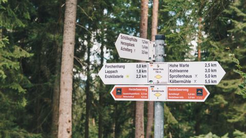 Beschilderung der Wanderwege